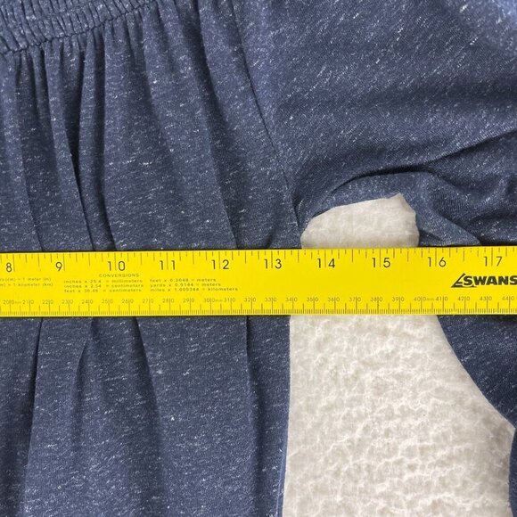 LOFT Blue Smocked Off The Shoulder Dress Womens Long Sleeve Pullover Size‎ SP - Picture 8 of 16